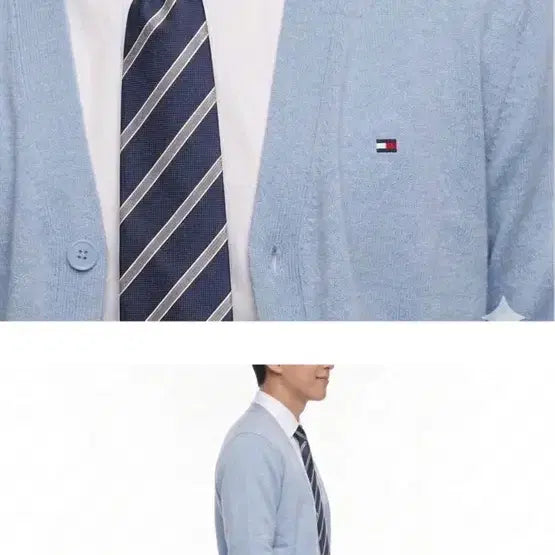 [BUNJANG] Tommy Hilfiger V-Neck Cardigan Set / 정품 타미힐피거 브이넥 가디건 4 종