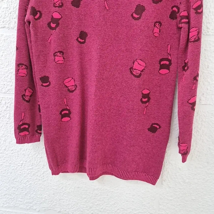 [BUNJANG] Benetton Long Knit Sweater / 베네통 롱 니트 핑크