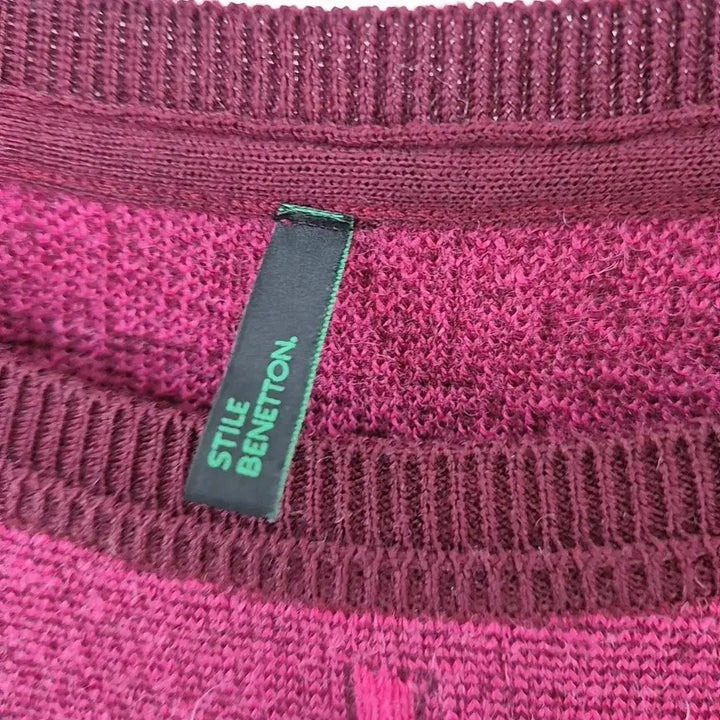 [BUNJANG] Benetton Long Knit Sweater / 베네통 롱 니트 핑크