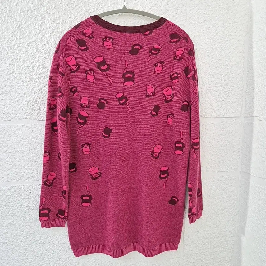 [BUNJANG] Benetton Long Knit Sweater / 베네통 롱 니트 핑크