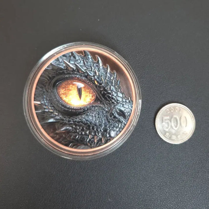 [BUNJANG] Limited Edition Dragon Copper Proof Round High Relief Colorized Copper Coin / 한정판 드래곤 구리 프루프 라운드 하이릴리프 색채구리 희귀동전수집용