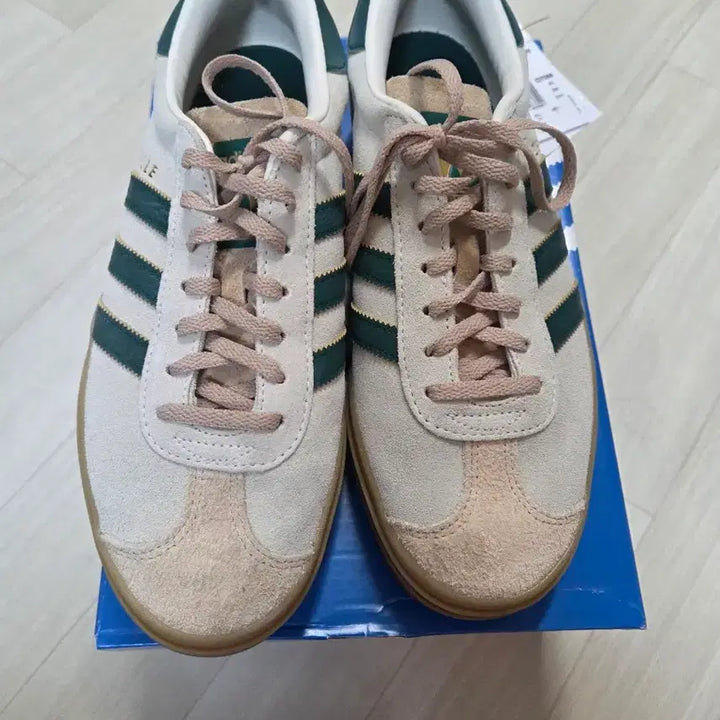 [BUNJANG] Adidas Gazelle Bold Cream White Green Sneakers / 270 아디다스 가젤 볼드 크림 화이트 그린