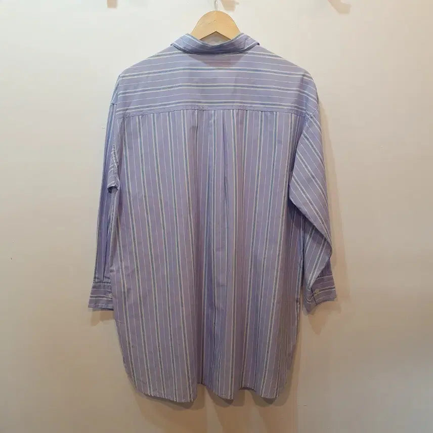 [BUNJANG] Purple Striped Shirt / 연보라 스트라이프 셔츠