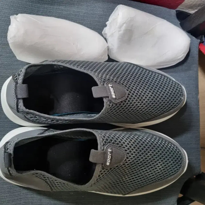 [BUNJANG] SPORT Mesh Slip-on Sneakers Gray 255 / SPORT 메쉬 슬립온 운동화 회색255