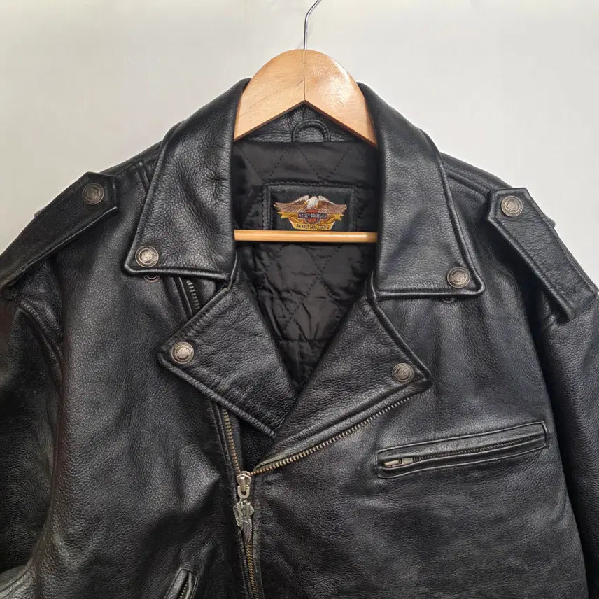 [BUNJANG] Harley Davidson Leather Rider Jacket / [XL]할리데이비슨 가죽 라이더 자켓