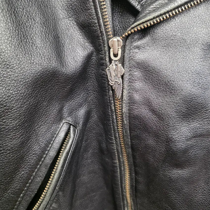 [BUNJANG] Harley Davidson Leather Rider Jacket / [XL]할리데이비슨 가죽 라이더 자켓