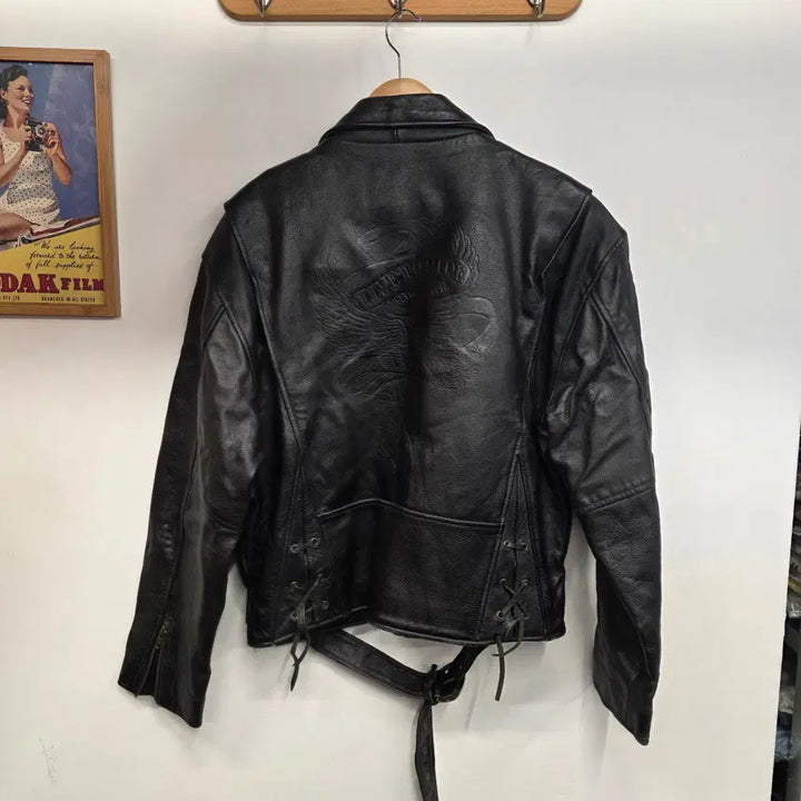 [BUNJANG] Harley Davidson Leather Rider Jacket / [XL]할리데이비슨 가죽 라이더 자켓