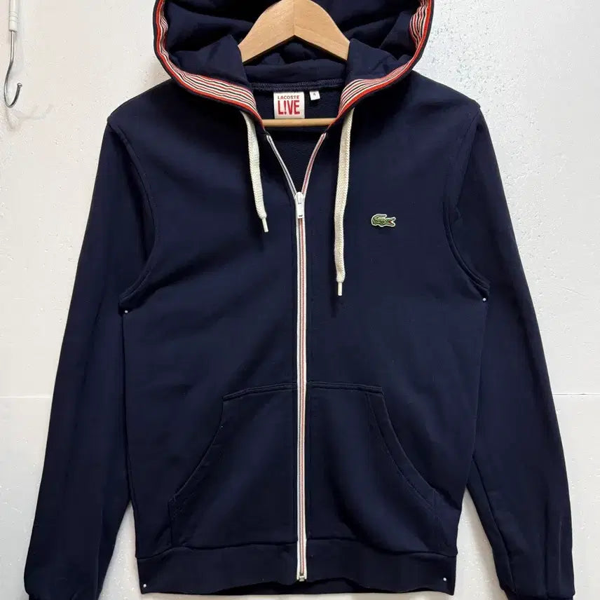 [BUNJANG] LACOSTE L!VE Hooded Zip-Up 100 Navy / LACOSTE L!VE 라코스테 라이브 후드집업 100사이즈 / 네이비