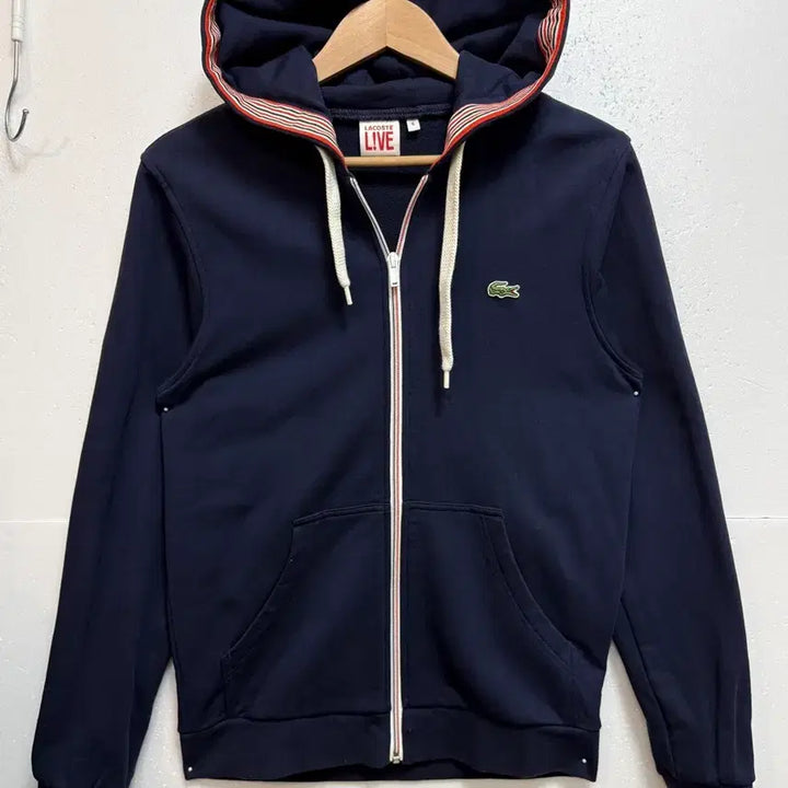 [BUNJANG] LACOSTE L!VE Hooded Zip-Up 100 Navy / LACOSTE L!VE 라코스테 라이브 후드집업 100사이즈 / 네이비