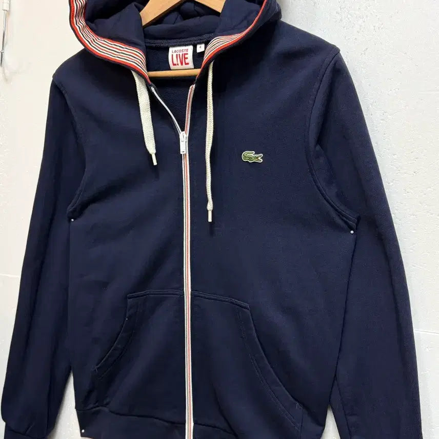 [BUNJANG] LACOSTE L!VE Hooded Zip-Up 100 Navy / LACOSTE L!VE 라코스테 라이브 후드집업 100사이즈 / 네이비