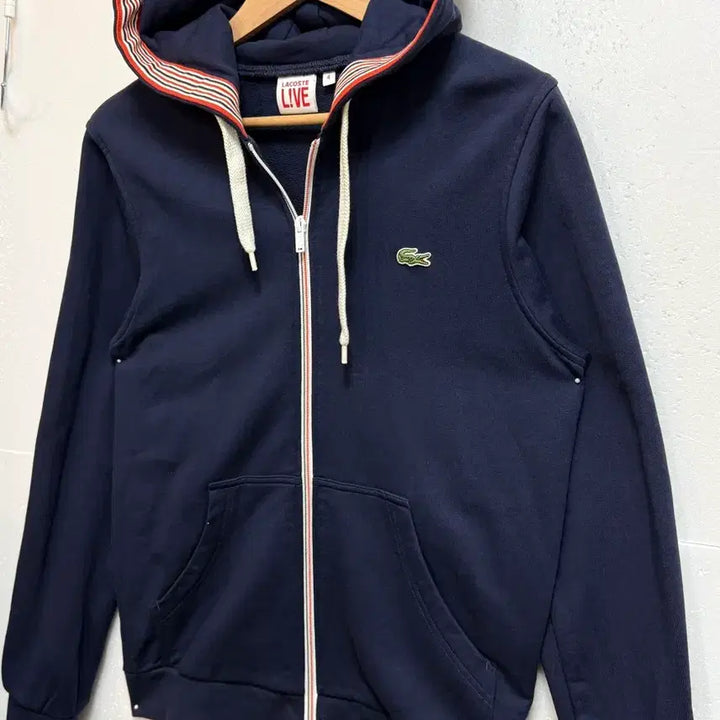 [BUNJANG] LACOSTE L!VE Hooded Zip-Up 100 Navy / LACOSTE L!VE 라코스테 라이브 후드집업 100사이즈 / 네이비