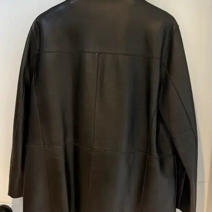 [BUNJANG] Nazig Black Leather Jacket (Size 95) / 나지그 블랙 가죽 자켓 95