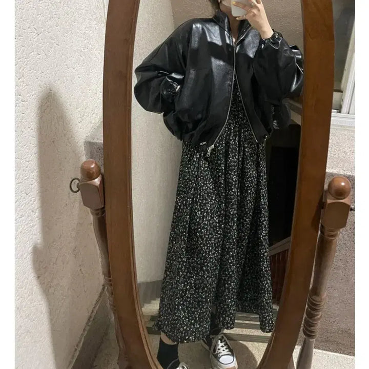 [BUNJANG] Daymoon Leather Jacket / 데이문 가죽자켓