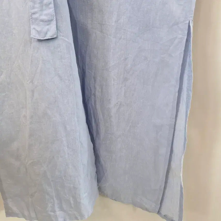 [BUNJANG] Linen Blend Blue Dress / 여름 린넨혼방 블루 원피스