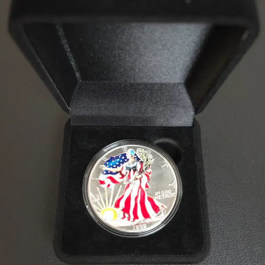 [BUNJANG] American Eagle Colorized Silver Coin Set / 아메리칸이글 색채은화/금도금색채은화 2점모두 희귀은화수집용