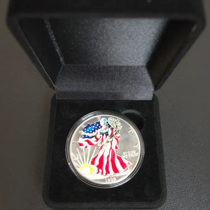 [BUNJANG] American Eagle Colorized Silver Coin Set / 아메리칸이글 색채은화/금도금색채은화 2점모두 희귀은화수집용