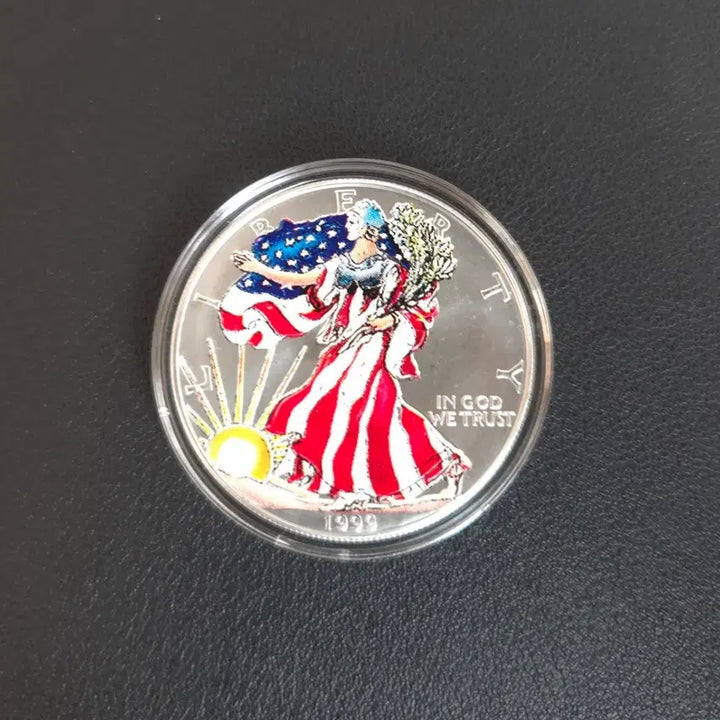 [BUNJANG] American Eagle Colorized Silver Coin Set / 아메리칸이글 색채은화/금도금색채은화 2점모두 희귀은화수집용