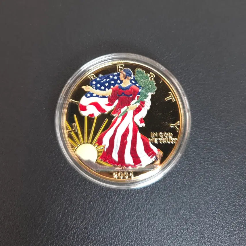 [BUNJANG] American Eagle Colorized Silver Coin Set / 아메리칸이글 색채은화/금도금색채은화 2점모두 희귀은화수집용
