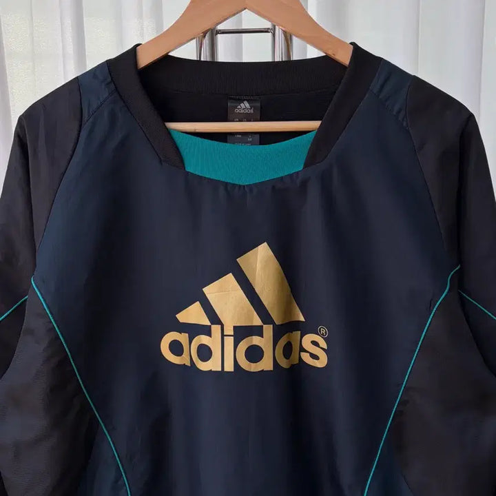 [BUNJANG] Adidas Old School Warm-up Windbreaker / [XL]아디다스 JPN 올드스쿨 검골 기모 웜업 바람막이
