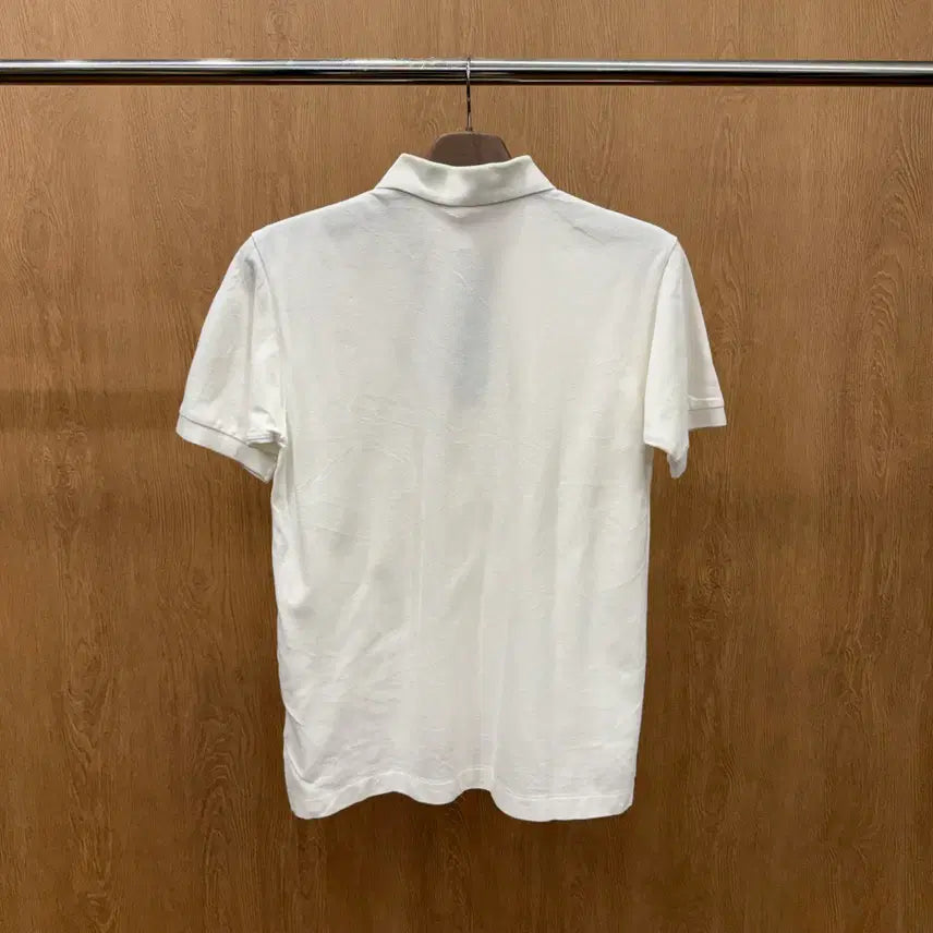 [BUNJANG] Burberry Brit Embroidered Logo Regular Fit Polo Shirt / 버버리 브릿 자수 로고 카라 반팔 피케 티셔츠 레귤러핏 화이트