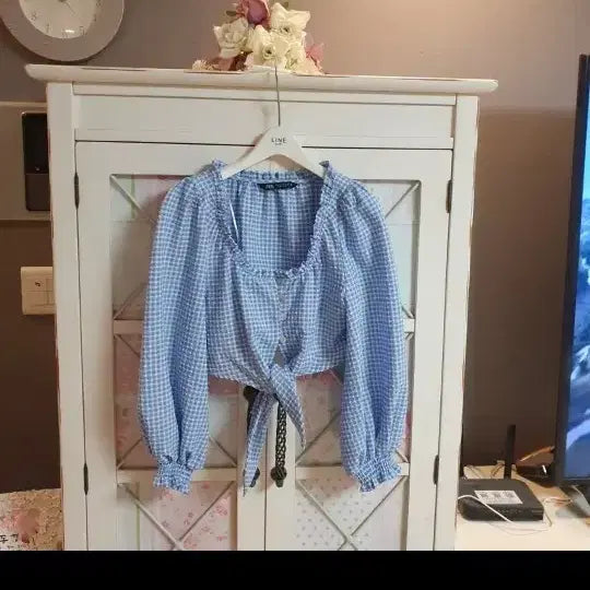 [BUNJANG] ZARA Checkered Blouse - Size 55 / 자라 블라우스/55