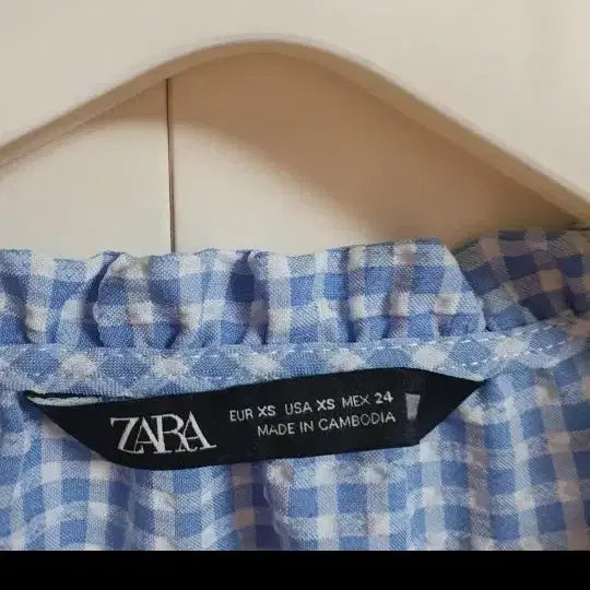 [BUNJANG] ZARA Checkered Blouse - Size 55 / 자라 블라우스/55