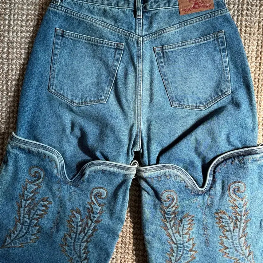 [BUNJANG] Y/Project Maxi Cowboy Denim Jeans - Medium Wash - 31 / 와이프로젝트 맥시 카우보이 데님 진 중청 31