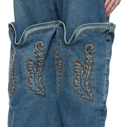 [BUNJANG] Y/Project Maxi Cowboy Denim Jeans - Medium Wash - 31 / 와이프로젝트 맥시 카우보이 데님 진 중청 31