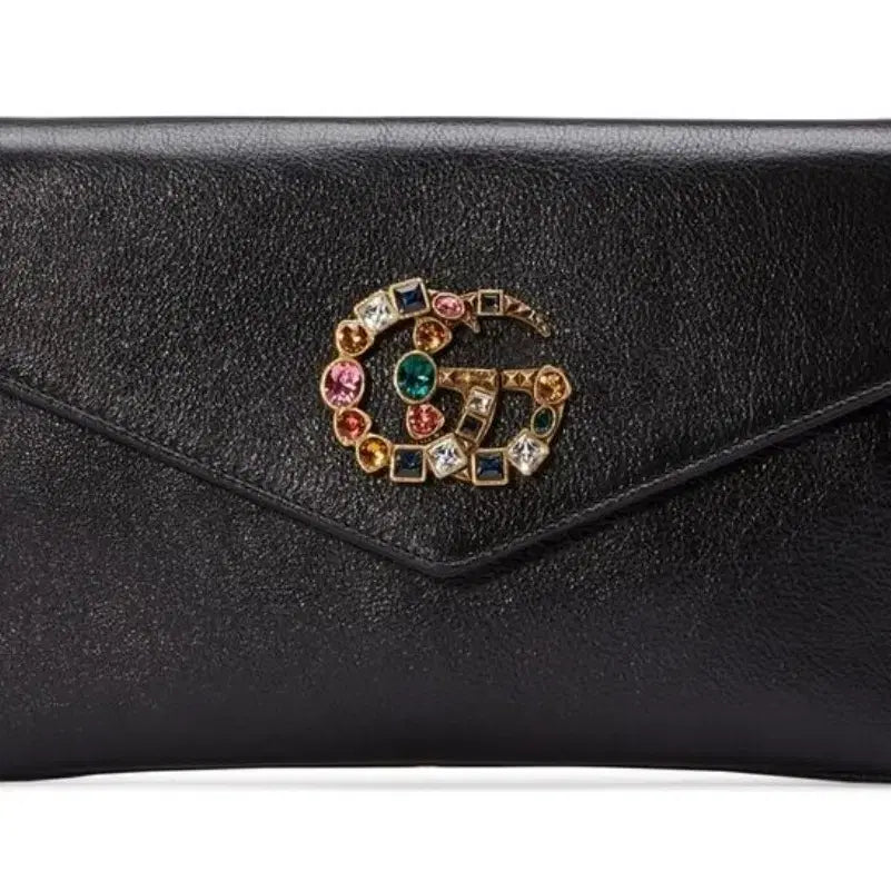 [BUNJANG] Gucci Black Gemstone Clutch Bag / 구찌 블랙 보석 클러치백(정품)