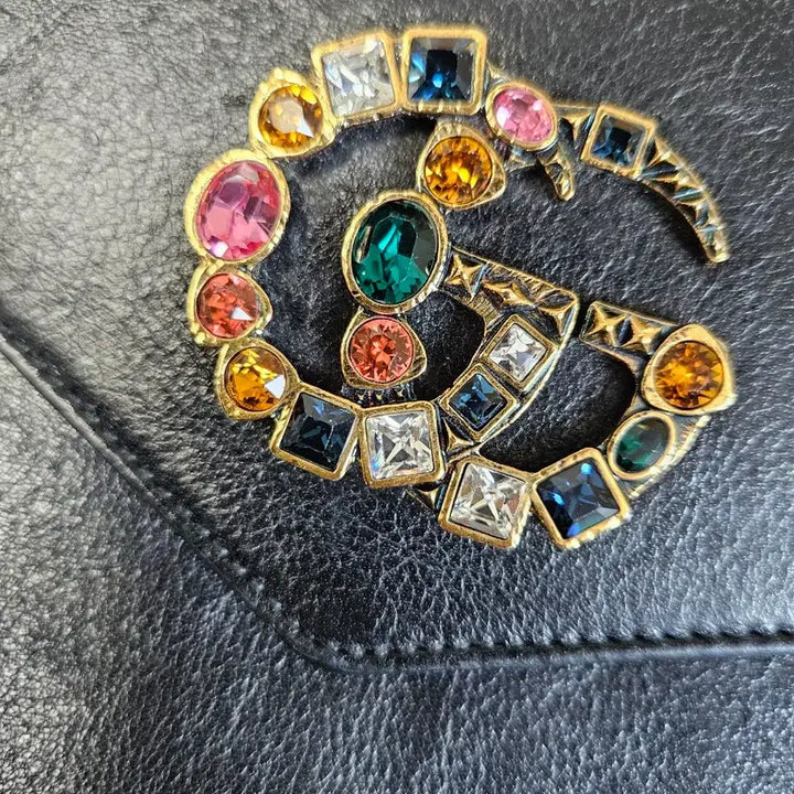 [BUNJANG] Gucci Black Gemstone Clutch Bag / 구찌 블랙 보석 클러치백(정품)