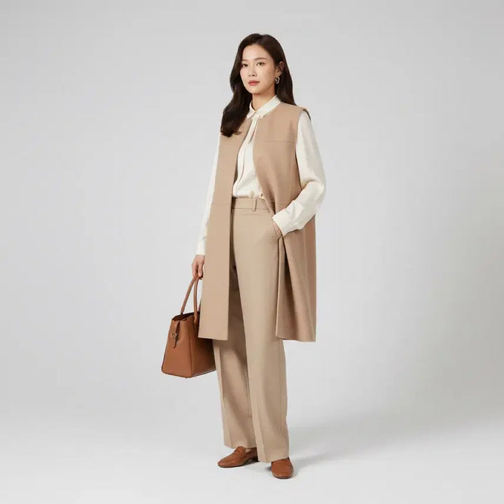 [BUNJANG] Cresson Prestige Wool Blend Vest / [새상품] 백화점 브랜드 끄레송 프레스티지 울 혼방 베스트