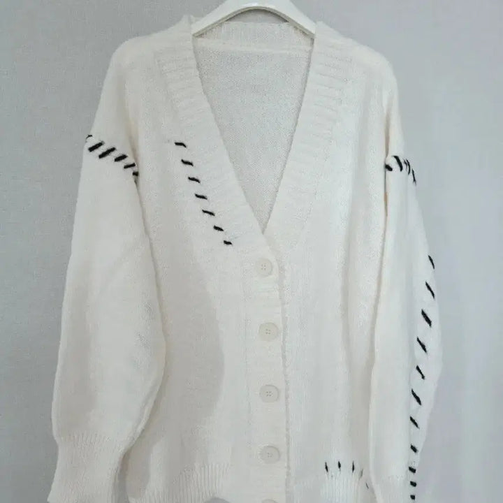 [BUNJANG] Loose Fit Unisex Stitch Cardigan / 여성 스티치 가디건(새상품) 여성 루즈핏 남여공용  가디건