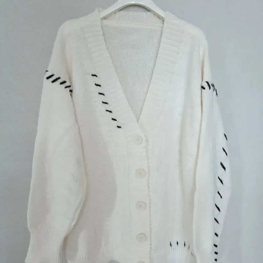[BUNJANG] Loose Fit Unisex Stitch Cardigan / 여성 스티치 가디건(새상품) 여성 루즈핏 남여공용  가디건