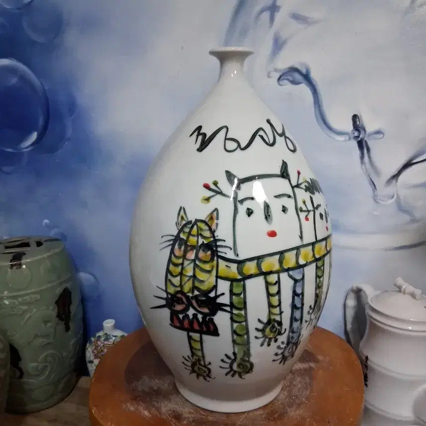 [BUNJANG] Joonggwang Ceramic Studio Angggyo Bottle Porcelain / 중광공방 앵꼬병 도자기