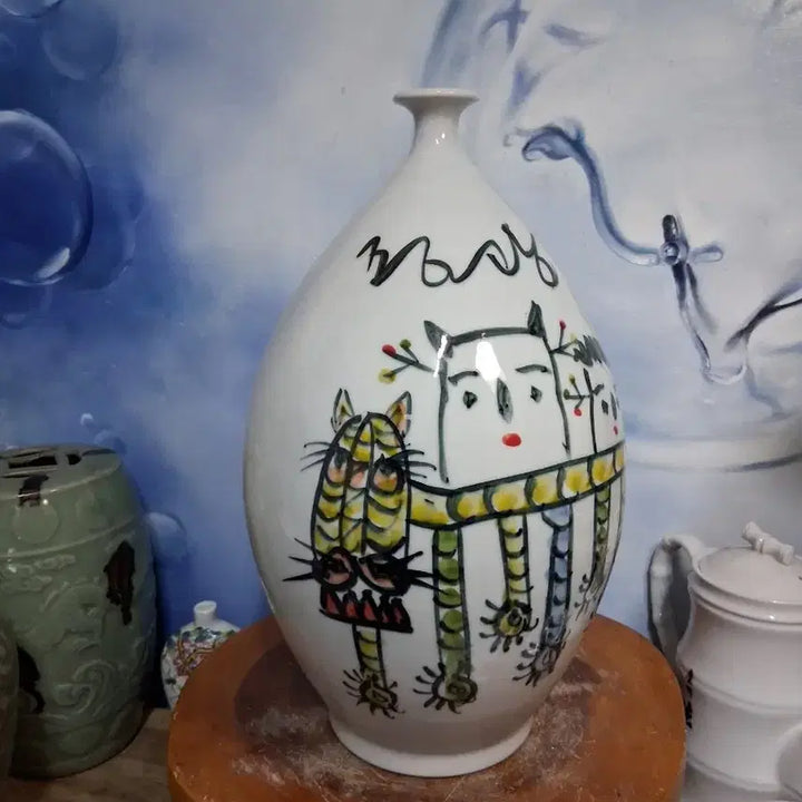 [BUNJANG] Joonggwang Ceramic Studio Angggyo Bottle Porcelain / 중광공방 앵꼬병 도자기