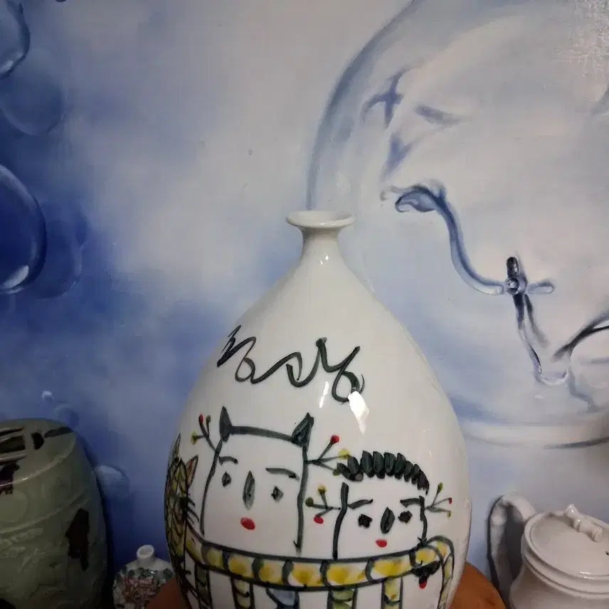 [BUNJANG] Joonggwang Ceramic Studio Angggyo Bottle Porcelain / 중광공방 앵꼬병 도자기