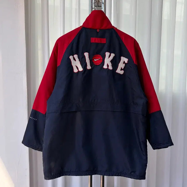[BUNJANG] Nike 90s Baseball Big Swoosh Fleece Bench Coat / [M]나이키 90s 베이스볼 빅스우시 플리스 돕바 벤치 코트