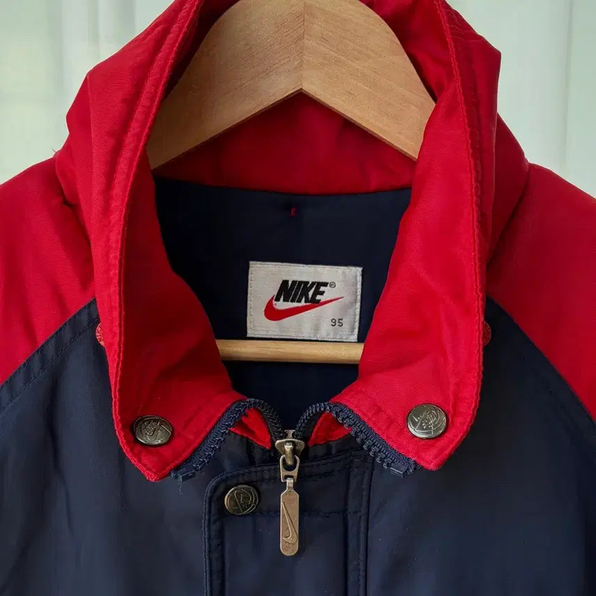 [BUNJANG] Nike 90s Baseball Big Swoosh Fleece Bench Coat / [M]나이키 90s 베이스볼 빅스우시 플리스 돕바 벤치 코트
