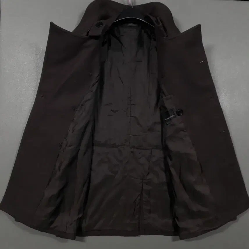 [BUNJANG] Wooyoungmi Classic Double Button Pea Coat / 국내 105) 우영미 클래식 더블 버튼 피코트 울 모 하프 코트 브라운