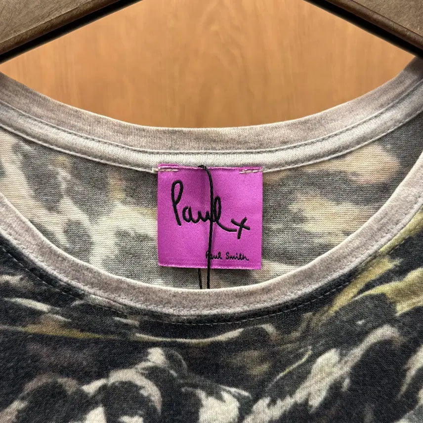 [SOLD OUT] 폴스미스 폴 레오파드 스카프 프린트 반팔 티셔츠 그래픽 프린팅 그레이