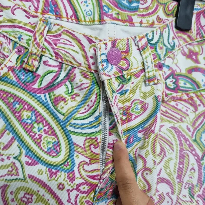 [BUNJANG] Etro Paisley Warning Denim Pants (Women&