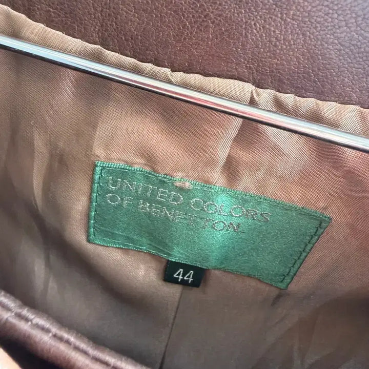 [BUNJANG] Benetton Brown Leather Rider Jacket / 베네통 브라운 가죽 라이더 자켓