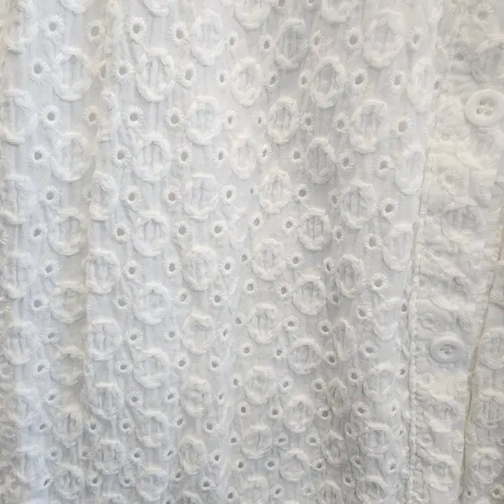 [SOLD OUT] 화이트 펀칭 자수 롱 원피스 프리
