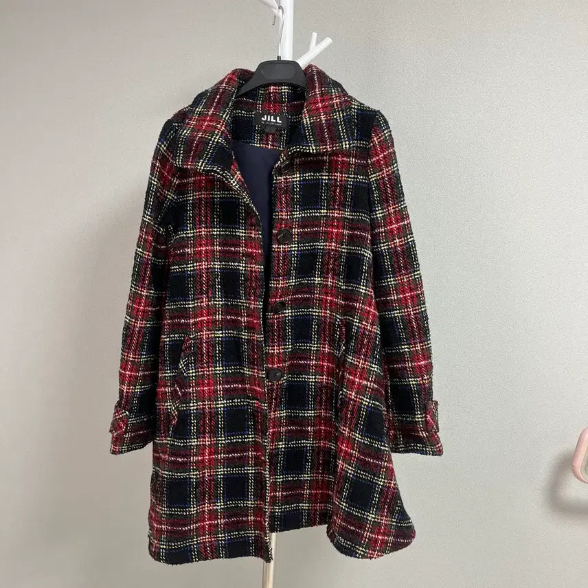 [BUNJANG] Jill Stuart A-line Check Coat / 질스튜어트 a라인 코트