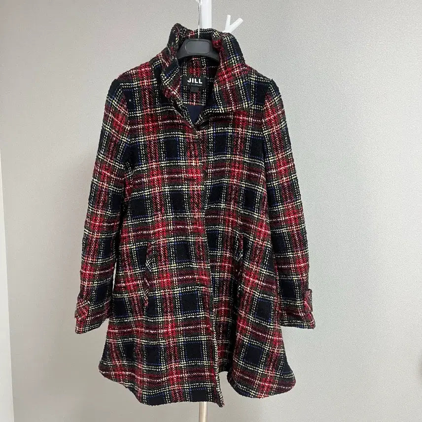 [BUNJANG] Jill Stuart A-line Check Coat / 질스튜어트 a라인 코트