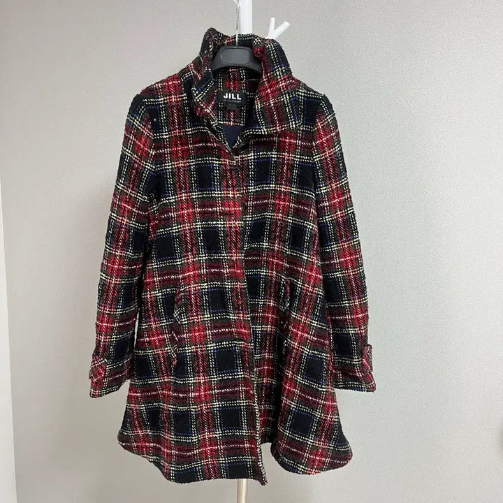 [BUNJANG] Jill Stuart A-line Check Coat / 질스튜어트 a라인 코트