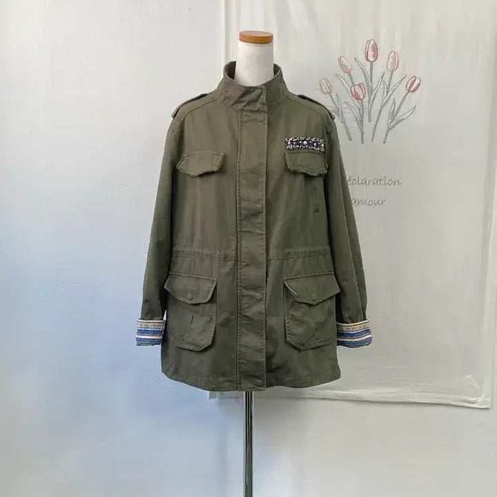 [BUNJANG] Roem Khaki Field Jacket / 로엠 카키색 야상 점퍼 자켓