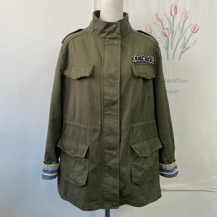 [BUNJANG] Roem Khaki Field Jacket / 로엠 카키색 야상 점퍼 자켓