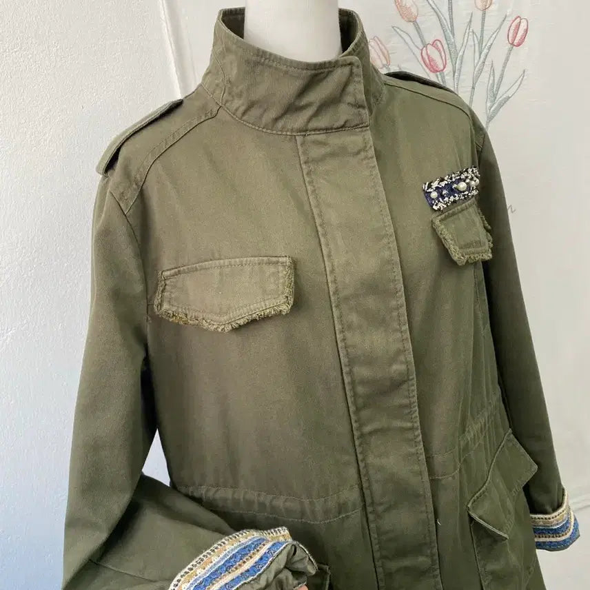 [BUNJANG] Roem Khaki Field Jacket / 로엠 카키색 야상 점퍼 자켓