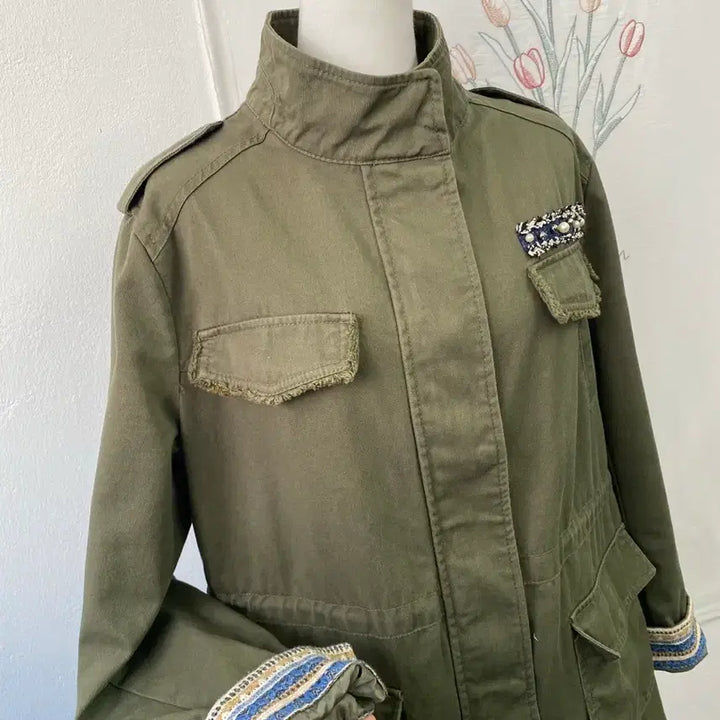 [BUNJANG] Roem Khaki Field Jacket / 로엠 카키색 야상 점퍼 자켓